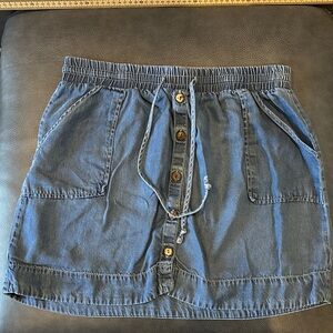 Universal Thread Blue Button-Down Mini Skirt - Size Medium Excellent Condition
